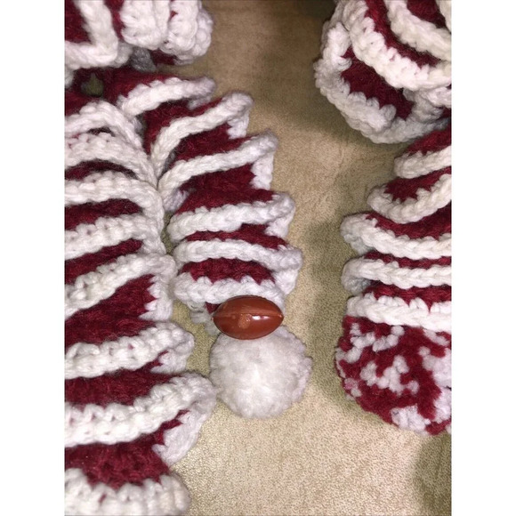 2 Vtg Clown Crochet Dolls Yarn Handmade Mississippi State Football MCM 80s Fan - Picture 6 of 12